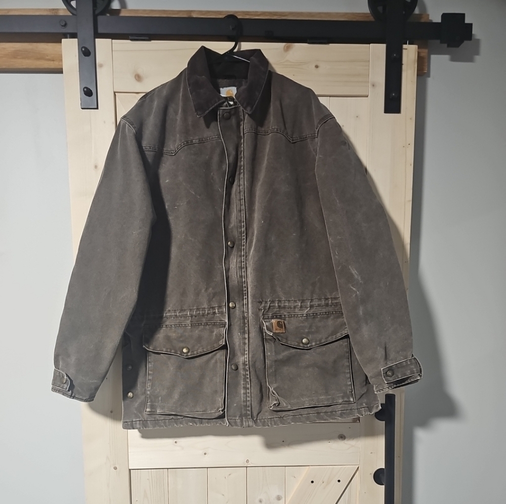 Carhartt  Vintage Men's Distressed Brown Field Jacket